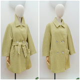 1960s Stripe wool winter coat - Extra Large