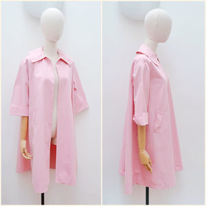 1950s Pink cotton jacket - Medium Large