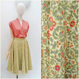 1950s Rhinestone quilted skirt - Extra small