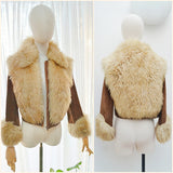 1970s Sheepskin suede jacket - Extra small