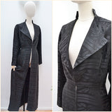 1970 Satin maxi evening jacket - Large