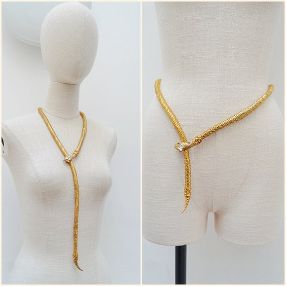 1970s Mesh snake belt/necklace