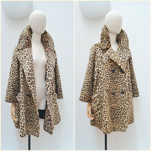 1950s 'Somali' leopard print coat - Large