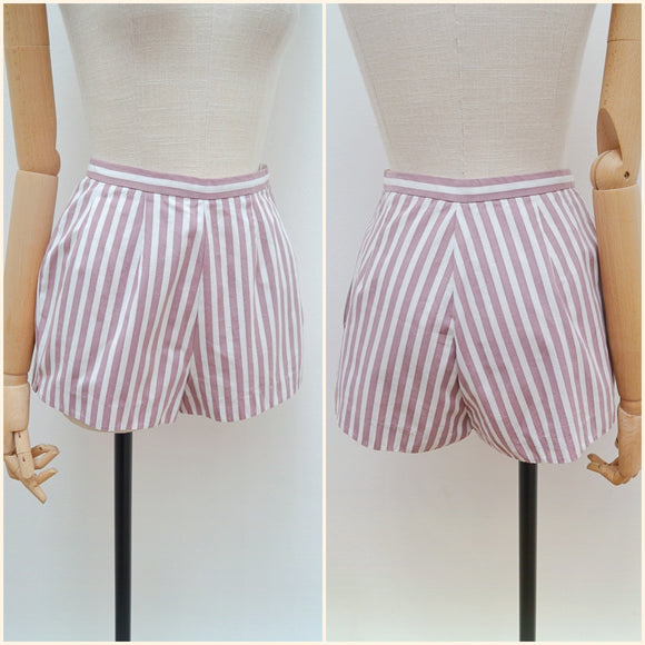 1950s St Michael stripe cotton shorts - Extra small