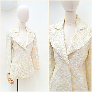 1970s Iridescent Sportaville sequin evening jacket - Small