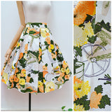 1950s Garden print Sportaville skirt - Small