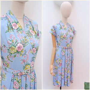 1940s Rayon crepe St Michael day dress - Extra small