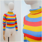 1970s Skinnyrib stripe sweater top