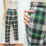 1960s Tartan wool Susan Barry trousers - Extra small