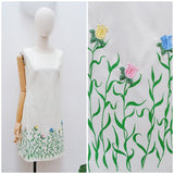 1960s Serbin appliqué shift dress - Extra small