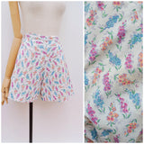 1940s Cotton floral shorts - Small