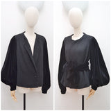 1920s 30s Wool & velvet jacket - Medium