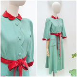 1940s Wool & velvet robe - Extra small