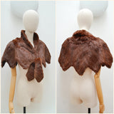 1930s Zigzag fur capelet - Extra small Small