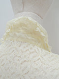 1950s Cream lace St Michael day blouse - Medium Large