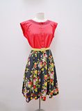 1960s Swirl label floral cotton zip front day dress - Medium