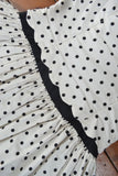1950s Horrockses white & black spot strapless sun dress - Extra small