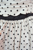 1950s Horrockses white & black spot strapless sun dress - Extra small