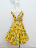 1950s Liberty label pleated bust summer dress - Extra small