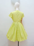 1960s ruffle front day dress - Medium