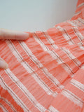 1950s Coral pink organza full skirt party dress - Extra small