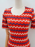 1970s Kweens of Chelsea zigzag knit dress - Extra small