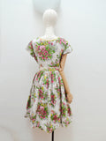 1950s Wildflower print cotton summer dress - Extra small