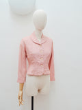 1940s Pink fleck fitted day jacket - Extra small