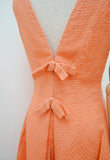 1960s Waffle party dress with pockets - Small