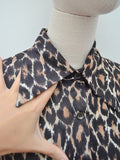1970s Horrockses leopard print blouse - Medium