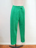 1970s Green woollen 3 piece skirt trouser suit - Extra small