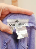 1970s Crocheted bib long sleeved Van Allan dress - Small