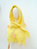 Mosy & Co. Yellow sherbert tassel mohair Pixie Hood