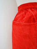 1950s 60s Red corded velvet clam digger pants - Extra small