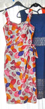 1950s Printed cotton sarong skirt summer dress - Medium Large