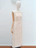 1960s Glitter starburst low back gown - Small Medium