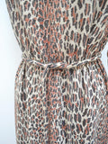 1960s Leopard print lurex Blanes label dress - Medium