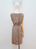 1960s Leopard print lurex Blanes label dress - Medium