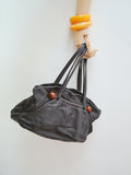 1940s Leather & bakelite handbag