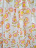 1950s 60s Sunflower print nylon day dress - Medium