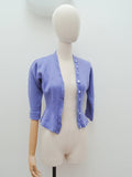 1950s Bluebell wool fitted cardigan - Extra small