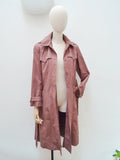 1970s Damson raincoat with removable lining - Small Medium