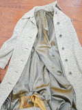 1970s Green fleck wool raglan sleeve coat & scarf - Small