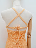1940s Cotton shirred cross back swimsuit - Small Medium