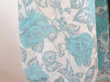 1960s Rose print nylon maxi robe - Large