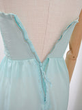 1950s 60s Ice blue Gossard boned lace bra slip with box - 31 32A Extra Small