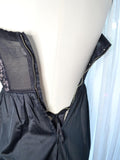 1950s 60s Black & pink lace Gossard bra slip - 31 32A Extra small