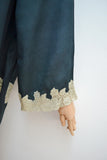 1930s Lane Bryant silk & lace full length robe - Plus size / Maternity