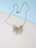 1930s 40s Rhinestone layered spray necklace