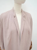 1950s Fine boucle wool mink trimmed spring coat - Medium to Extra large